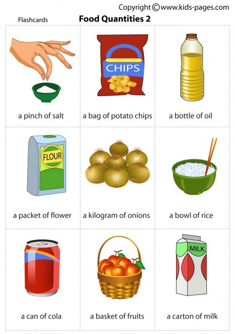 Food Quantities 2 flashcard